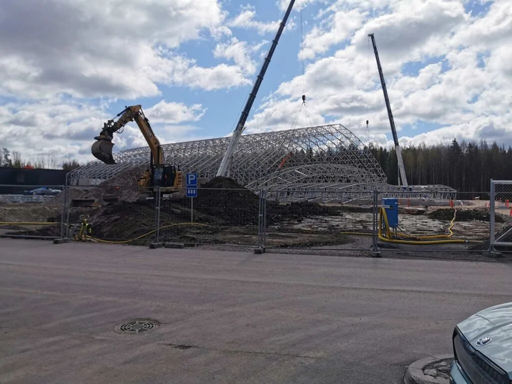 Kerava-Sipoo Liikuntahallit, hallin rakentamista