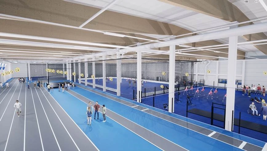 Kerava-Sipoo Liikuntahallit, havainnekuva yleisurheiluhallista